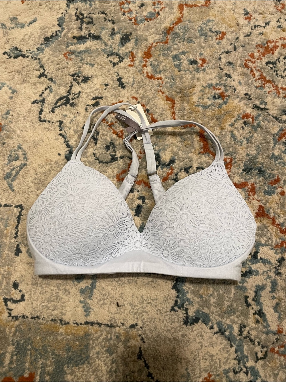 Aerie Light Blue Lace Light-Support Bralette